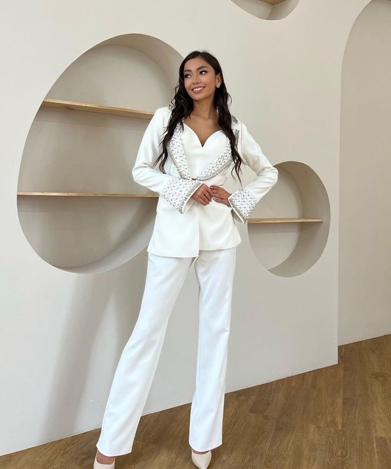 Georgette + Motifz and Stones White