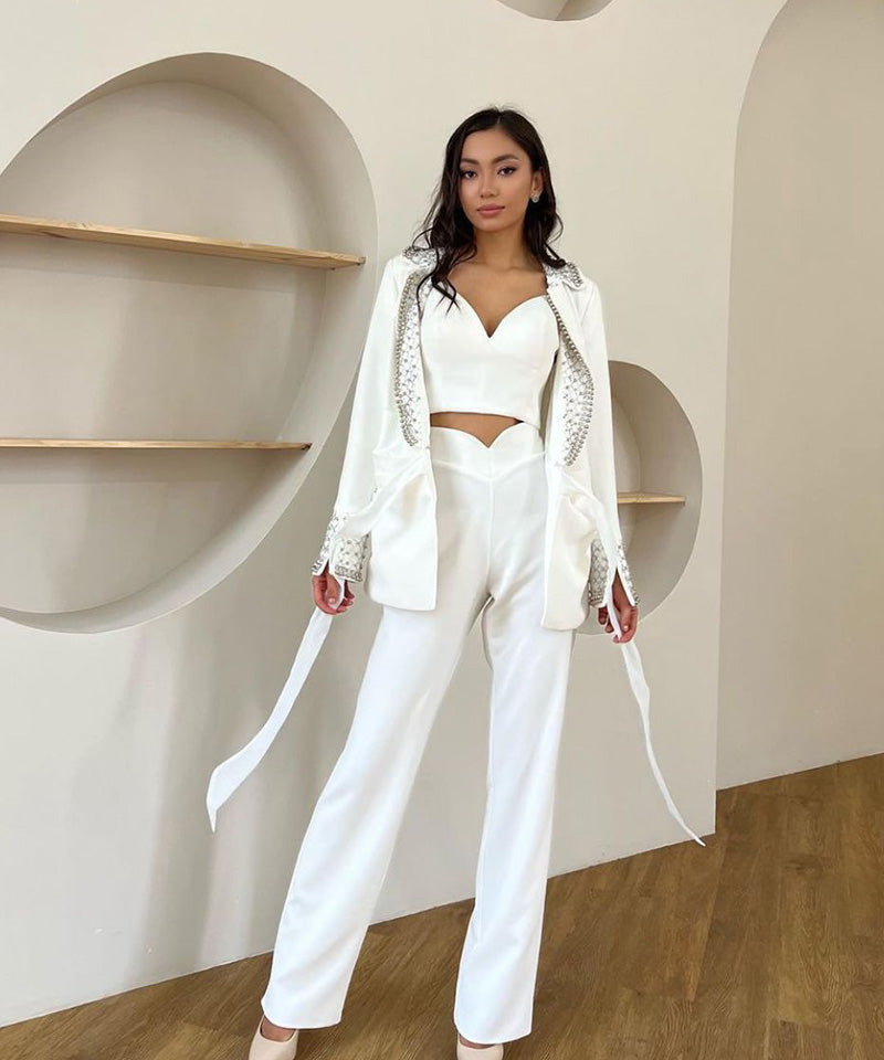 Georgette + Motifz and Stones White