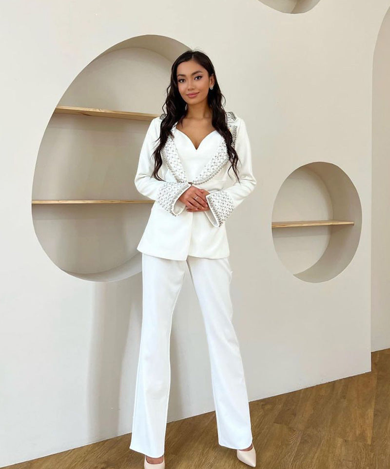 Georgette + Motifz and Stones White