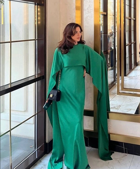 Elegant Green Capegown