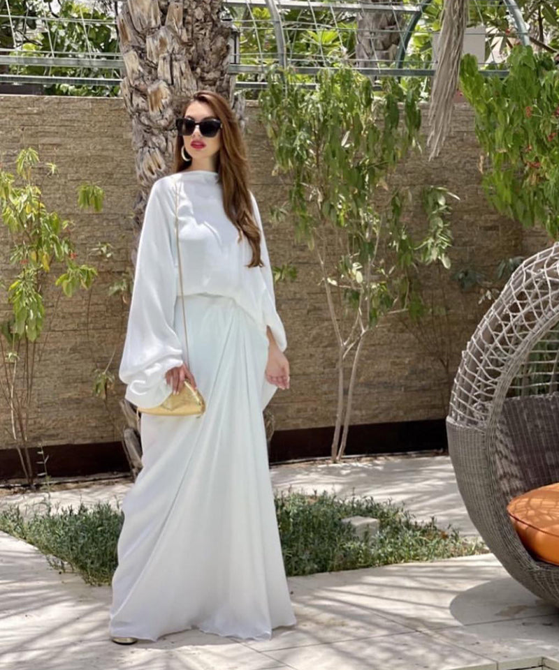 Caftan and Cuts White